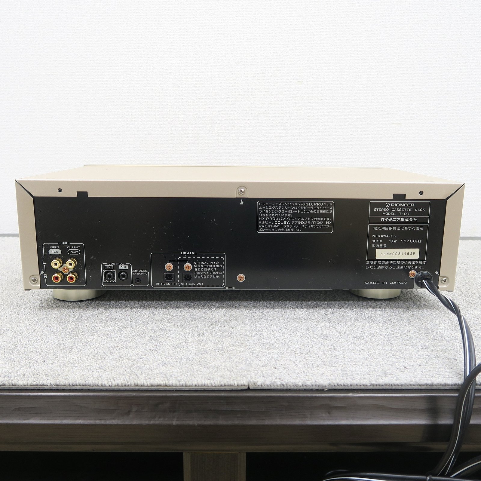 現状】パイオニア Pioneer T-D7 カセットデッキ @54864 / 中古